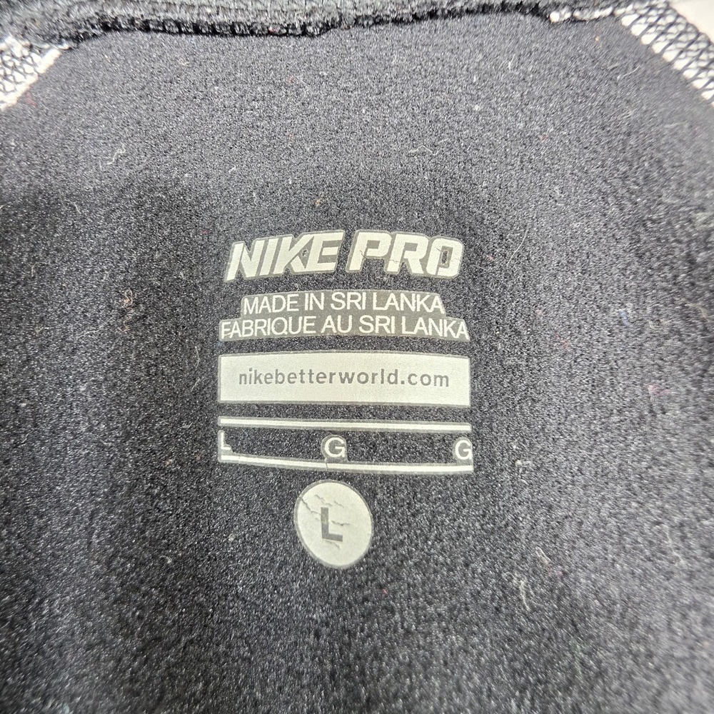 Nike Pro Black Grey Yellow Livestrong 1/4 Zip Long Sleeve L Athleisure Athletic - Picture 5 of 11